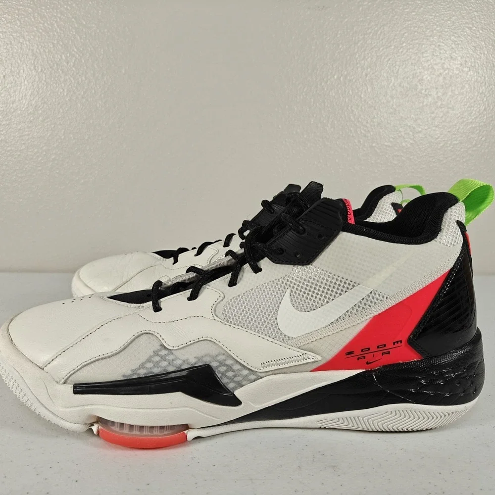 Nike Air Jordan Zoom 92 Sail Men Sz 14 Shoes Black White Basketball CK9183-100